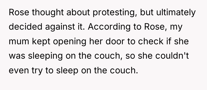 Rose thought about protesting, but ultimately decided against it. According...