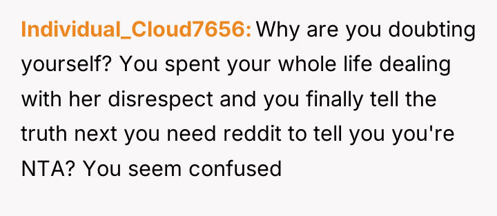 Individual_Cloud7656 Why are you doubting yourself? You spent your whole...