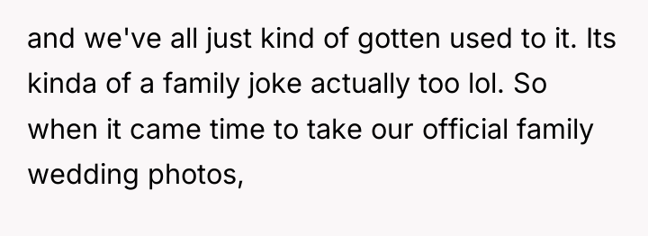 and we've all just kind of gotten used to it....