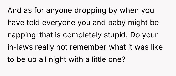 And as for anyone dropping by when you have told...