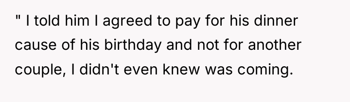 " I told him I agreed to pay for his...