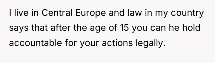 I live in Central Europe and law in my country...