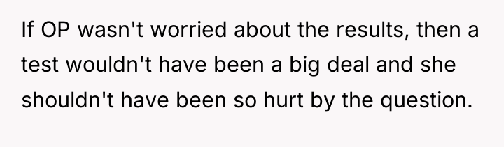 If OP wasn't worried about the results, then a test...