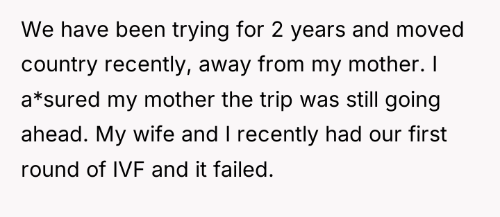 We have been trying for 2 years and moved country...