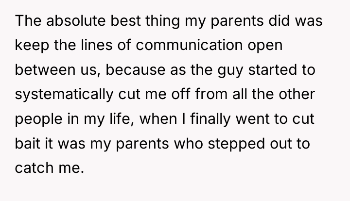 The absolute best thing my parents did was keep the...