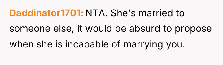Daddinator1701 NTA. She's married to someone else, it would be...