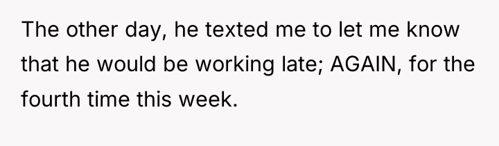 The other day, he texted me to let me know...