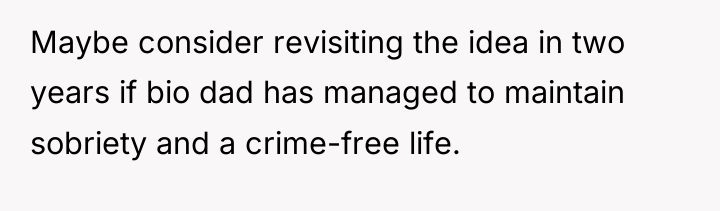 Maybe consider revisiting the idea in two years if bio...