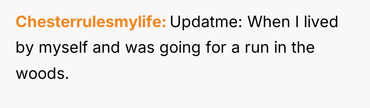 Chesterrulesmylife Updatme: When I lived by myself and was going...