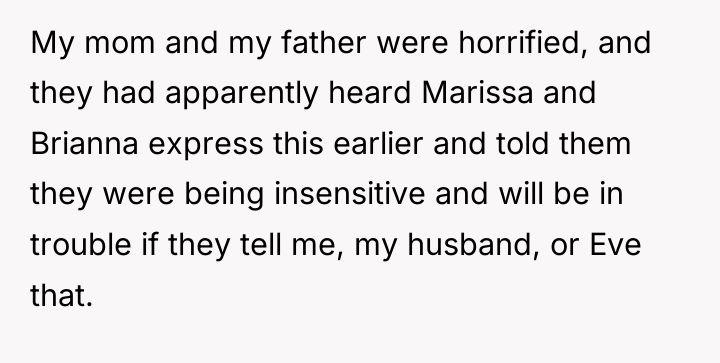 My mom and my father were horrified, and they had...