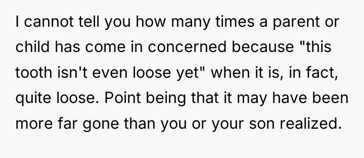 I cannot tell you how many times a parent or...