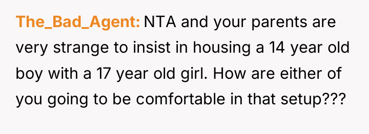 The_Bad_Agent NTA and your parents are very strange to insist...