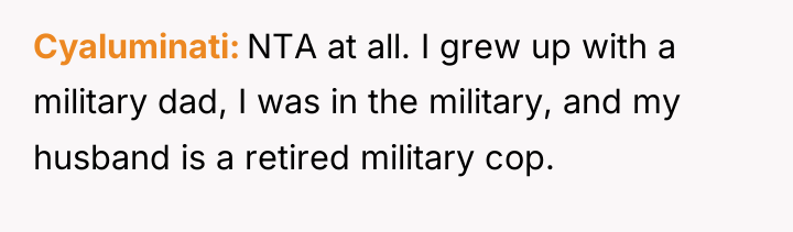 Cyaluminati NTA at all. I grew up with a military...