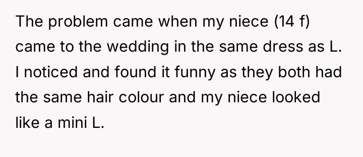 The problem came when my niece (14 f) came to...