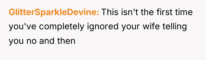 GlitterSparkleDevine This isn't the first time you've completely ignored your...