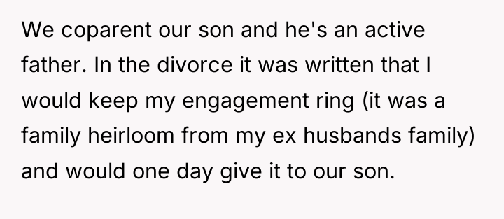 We coparent our son and he's an active father. In...