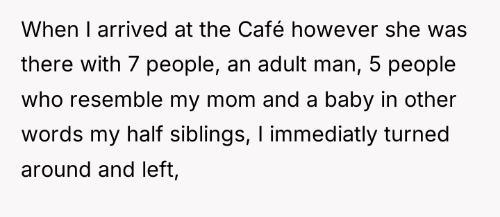 When I arrived at the Café however she was there...