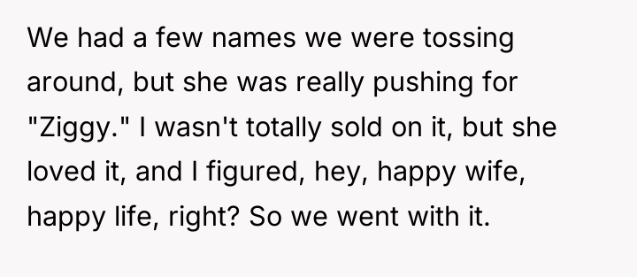 We had a few names we were tossing around, but...