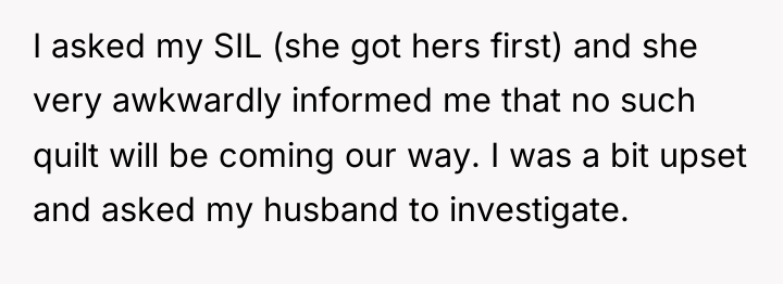 I asked my SIL (she got hers first) and she...