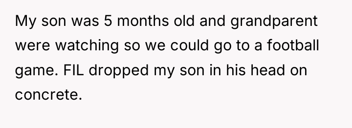 My son was 5 months old and grandparent were watching...