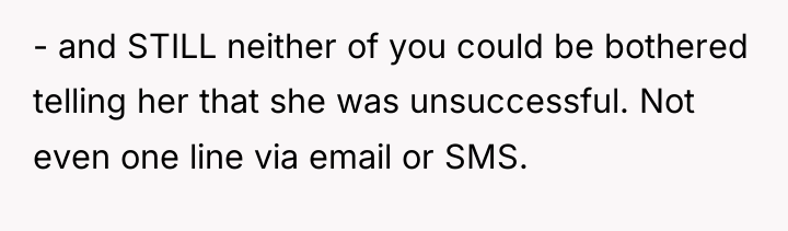 - and STILL neither of you could be bothered telling...