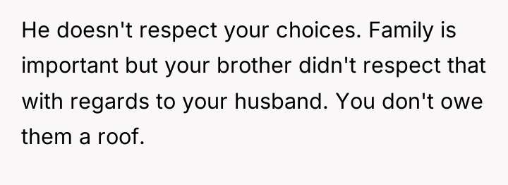 He doesn't respect your choices. Family is important but your...