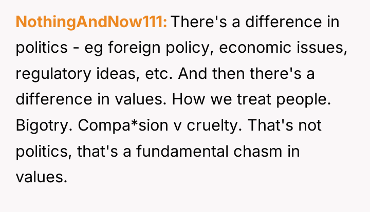 NothingAndNow111 There's a difference in politics - eg foreign policy,...