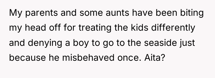 My parents and some aunts have been biting my head...