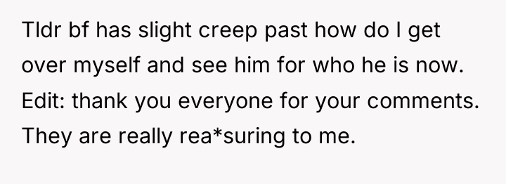 Tldr bf has slight creep past how do I get...