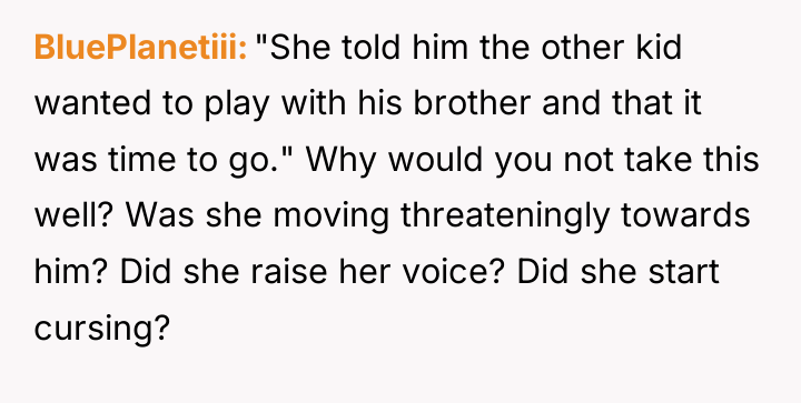 BluePlanetiii "She told him the other kid wanted to play...