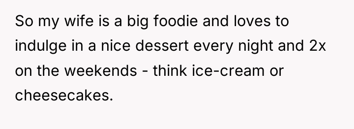 So my wife is a big foodie and loves to...