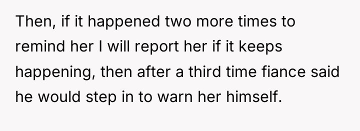 Then, if it happened two more times to remind her...