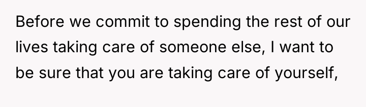 Before we commit to spending the rest of our lives...