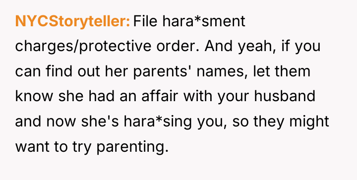 NYCStoryteller File hara*sment charges/protective order. And yeah, if you can...