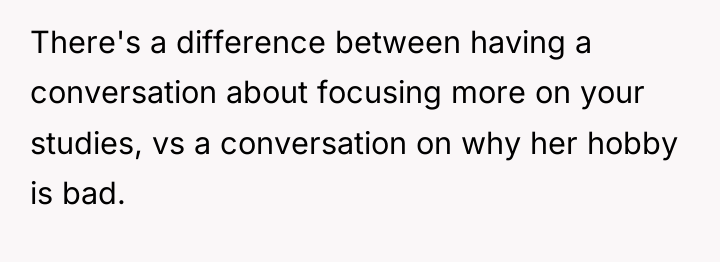 There's a difference between having a conversation about focusing more...
