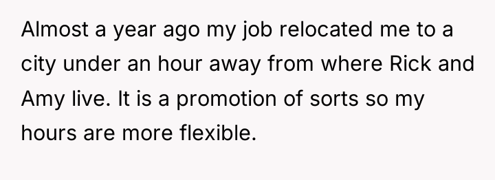 Almost a year ago my job relocated me to a...