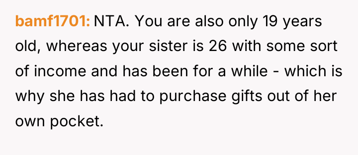 bamf1701 NTA. You are also only 19 years old, whereas...