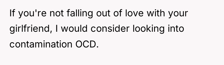 If you're not falling out of love with your girlfriend,...