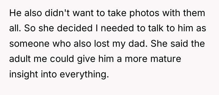 He also didn't want to take photos with them all....