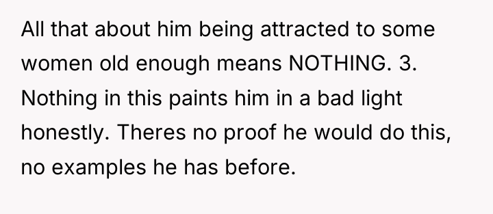 All that about him being attracted to some women old...