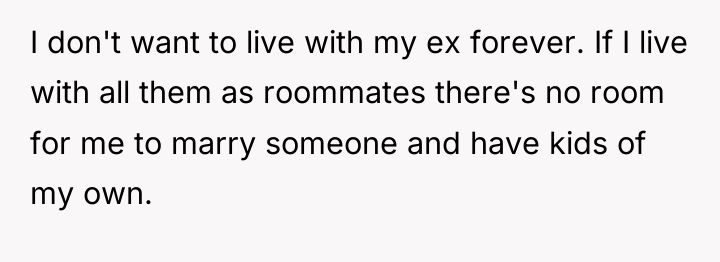 I don't want to live with my ex forever. If...