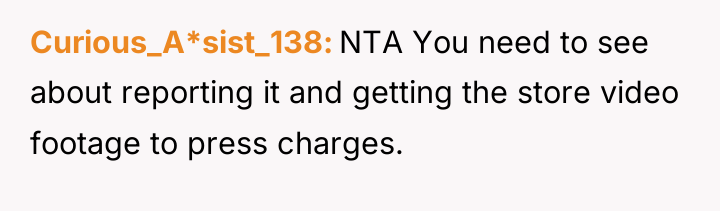 Curious_A*sist_138 NTA You need to see about reporting it and...