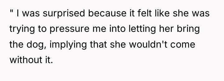 " I was surprised because it felt like she was...