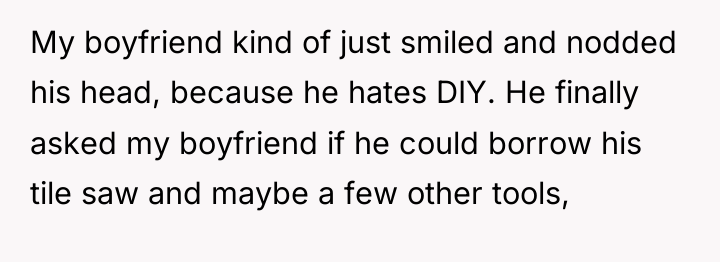 My boyfriend kind of just smiled and nodded his head,...