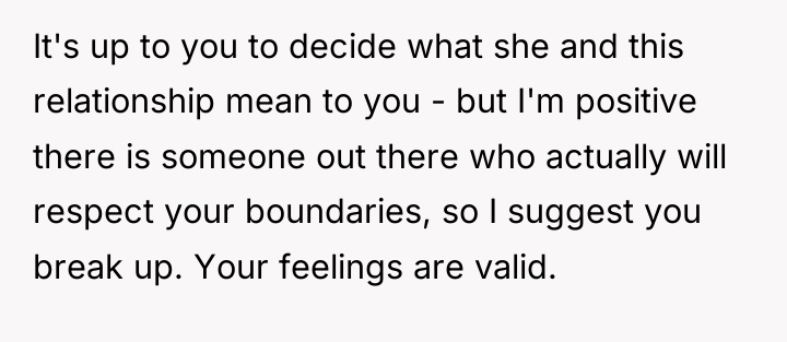 It's up to you to decide what she and this...