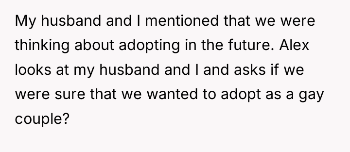 My husband and I mentioned that we were thinking about...