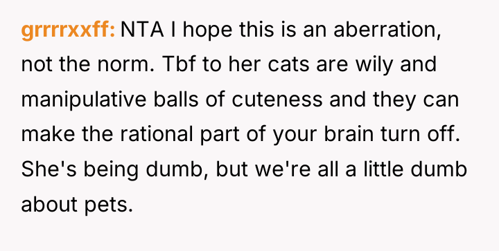 grrrrxxff NTA I hope this is an aberration, not the...