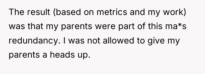 The result (based on metrics and my work) was that...