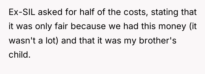 Ex-SIL asked for half of the costs, stating that it...