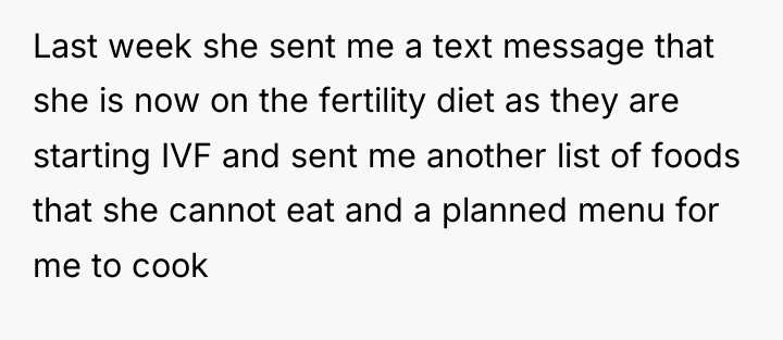 Last week she sent me a text message that she...